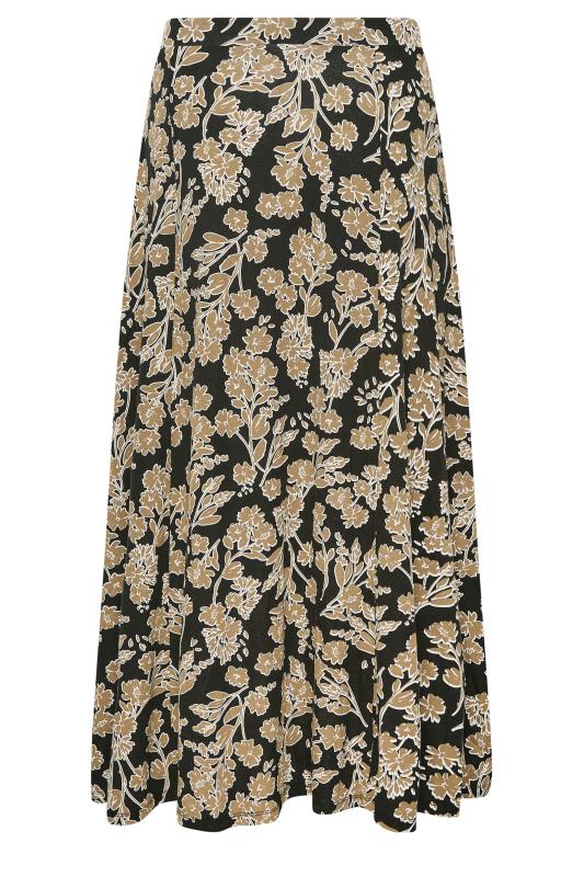 YOURS Curve Black Floral Print Pocket Detail Maxi Skirt | Yours Clothing 6