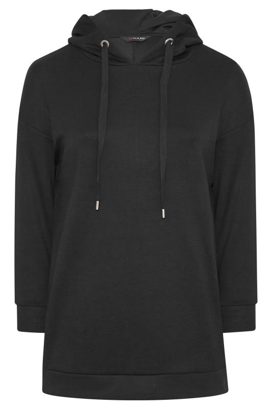 Plus Size Black Side Zip Hoodie | Yours Clothing 7