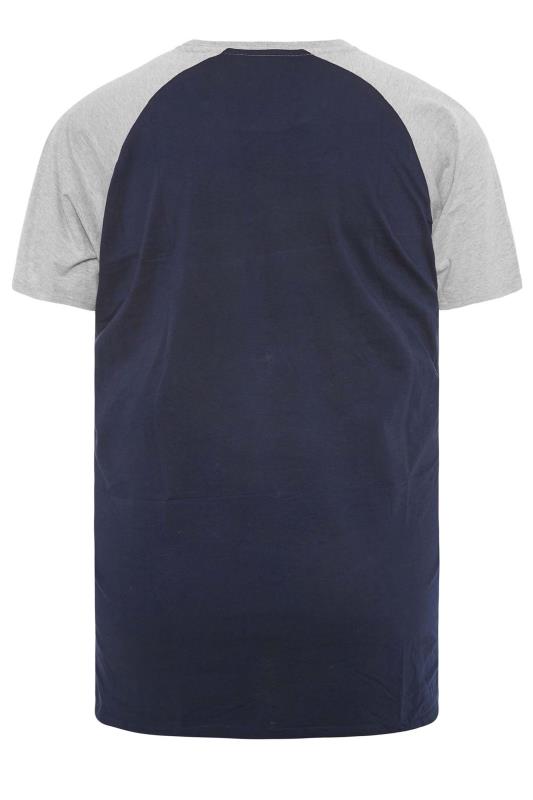 BadRhino Big & Tall Navy Blue '76 Touchdown'' Raglan T-Shirt 4