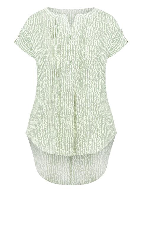 Evans Olive Green Floral Short Sleeve Shirt 6
