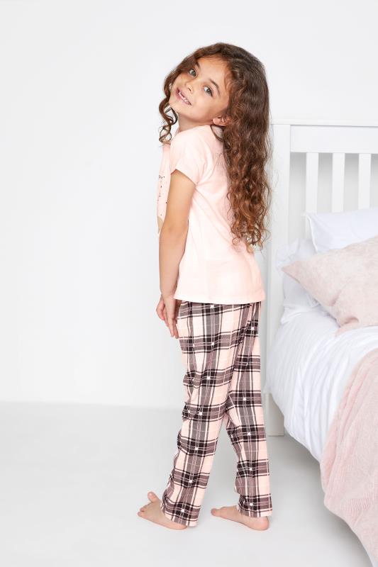 MINI ME Pink 'Always Dreaming' Slogan Check Pyjama Set_C.jpg