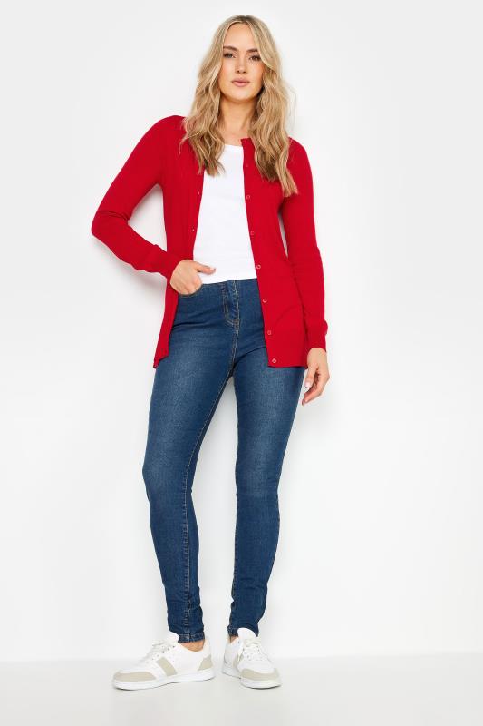 LTS Tall Red Button Down Knit Cardigan | Long Tall Sally  3