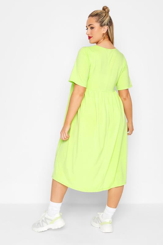 LIMITED COLLECTION Curve Lime Green Smock Dress_C.jpg