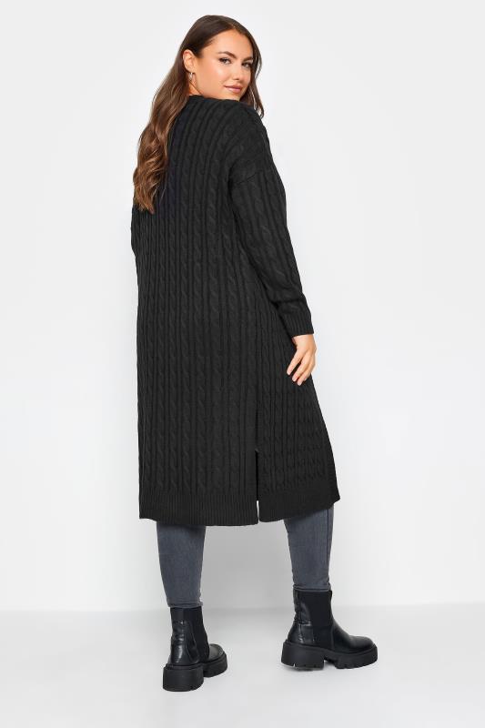 YOURS Plus Size Black Maxi Longline Cardigan | Yours Clothing 3