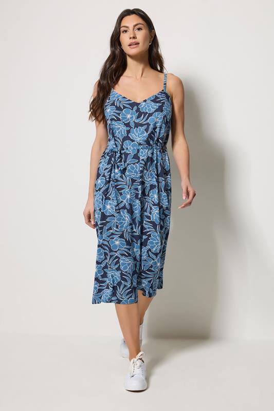 M&Co Blue Floral Beach Dress | M&Co 1