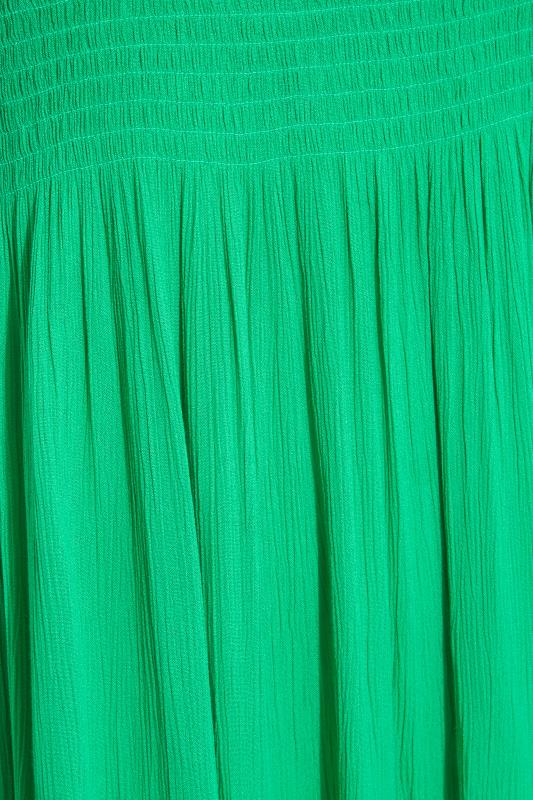LIMITED COLLECTION Curve Emerald Green Crinkle Angel Sleeve Dress 7