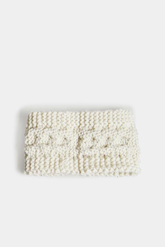 Cream Cable Knitted Headband | Yours Clothing 2