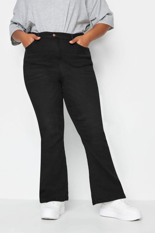 YOURS Plus Size Black Bootcut Stretch ISLA Jeans | Yours Clothing 2