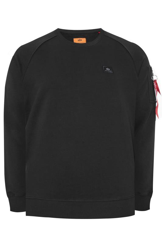 ALPHA INDUSTRIES Big & Tall Black X-Fit Sweatshirt 3