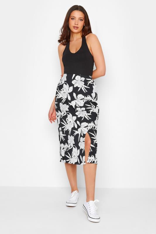 LTS Tall Women's Black Floral Midi Skirt | Long Tall Sally 2