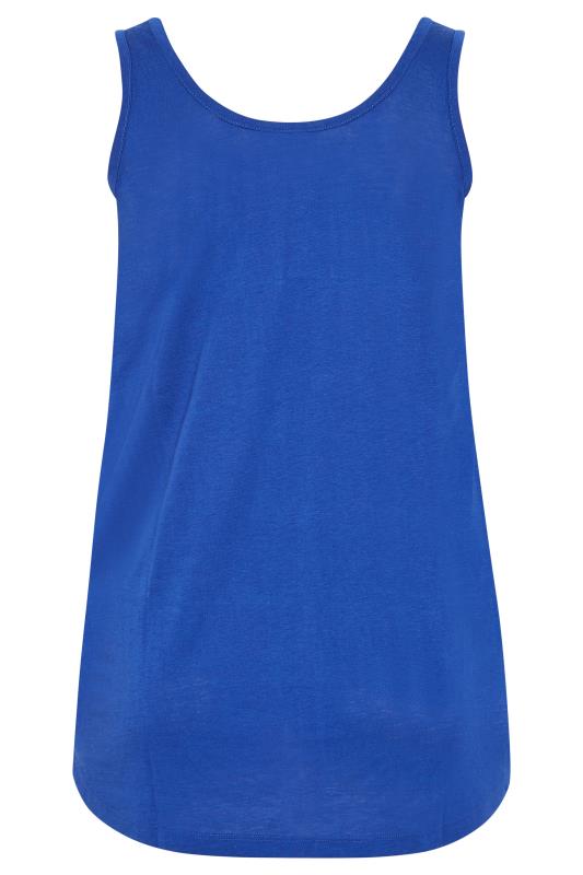 Cobalt Blue Basic Vest | Yours Clothing 5