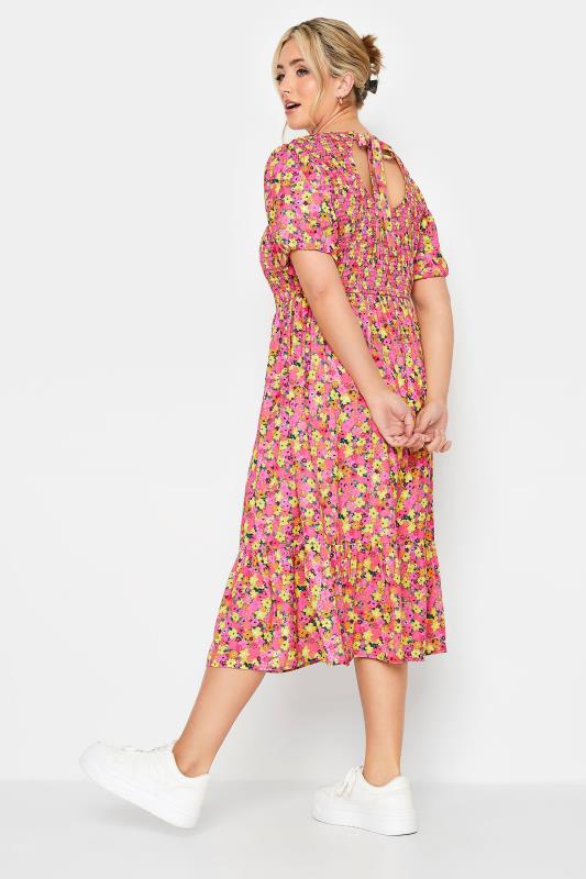 LIMITED COLLECTION Curve Plus Size Pink Ditsy Print Midaxi Dress | Yours Clothing  4
