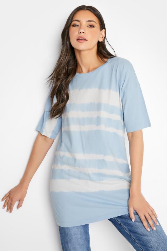 LTS Tall Women's Pale Blue Tie Dye T-Shirt | Long Tall Sally 1