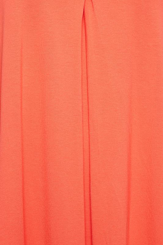 YOURS Curve Plus Size Orange Pleat Swing Vest Top | Yours Clothing  4
