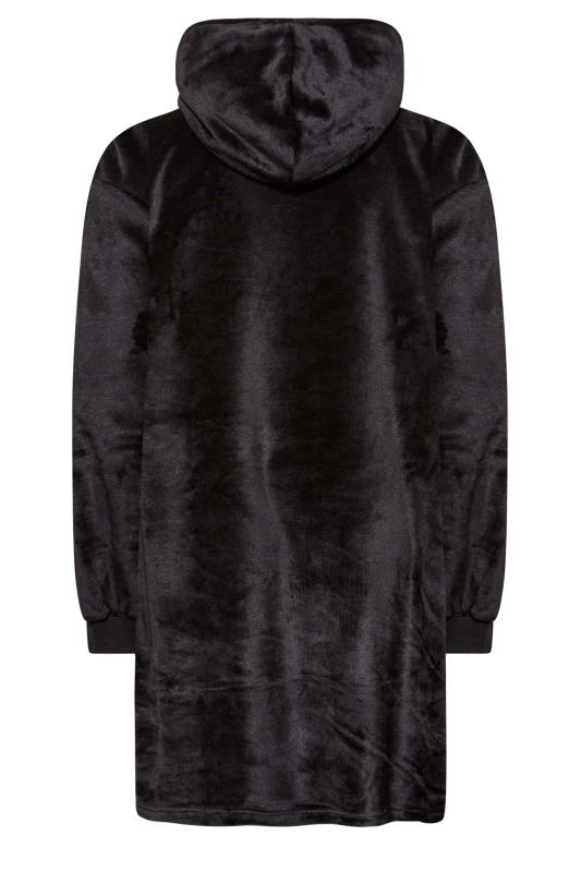 Plus Size Black Snuggle Hoodie | Yours Clothing 7
