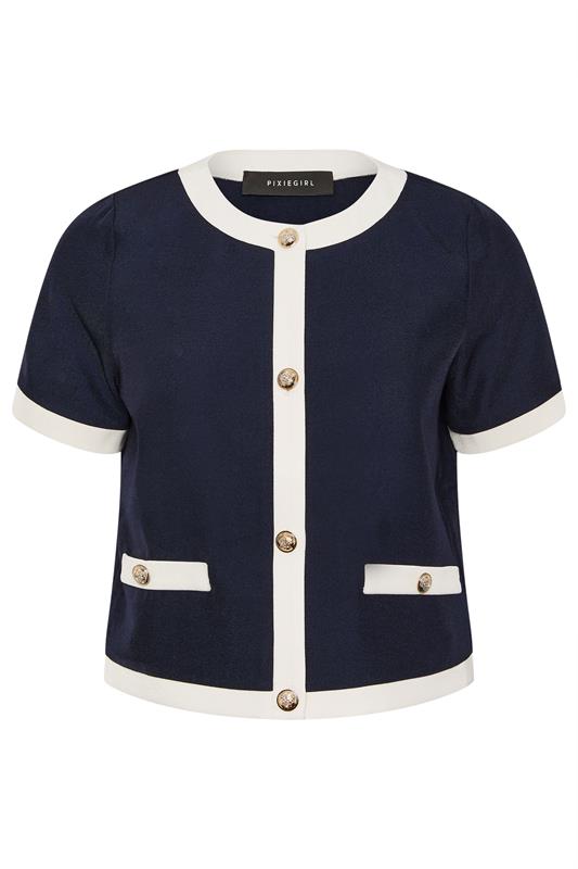 PixieGirl Petite Women's Navy Blue Short Sleeve Top | PixieGirl 6
