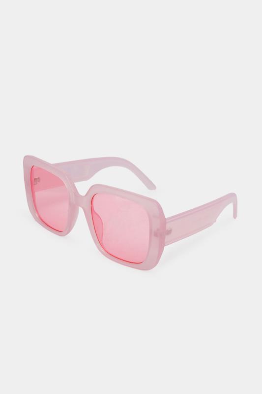 Plus Size Pink Oversized Tinted Sunglasses | Yours Clothing 2