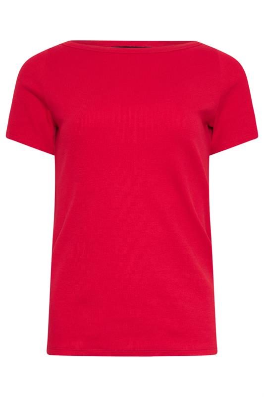 LTS Tall Women's Bright Red Boat Neck T-Shirt | Long Tall Sally 5