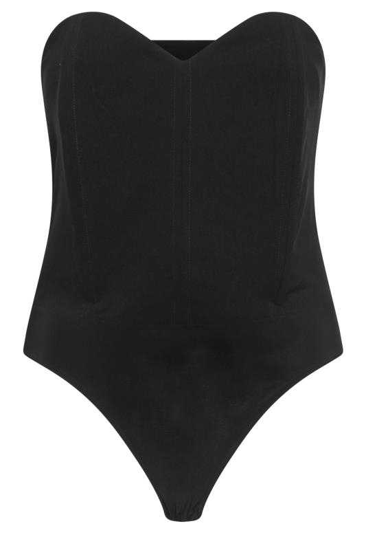 YOURS LONDON Plus Size Black Corset Bodysuit | Yours Clothing 5