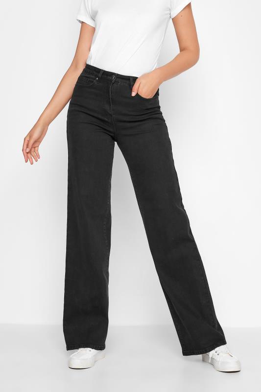 LTS Tall Black BEA Wide Leg Jeans | Long Tall Sally 1
