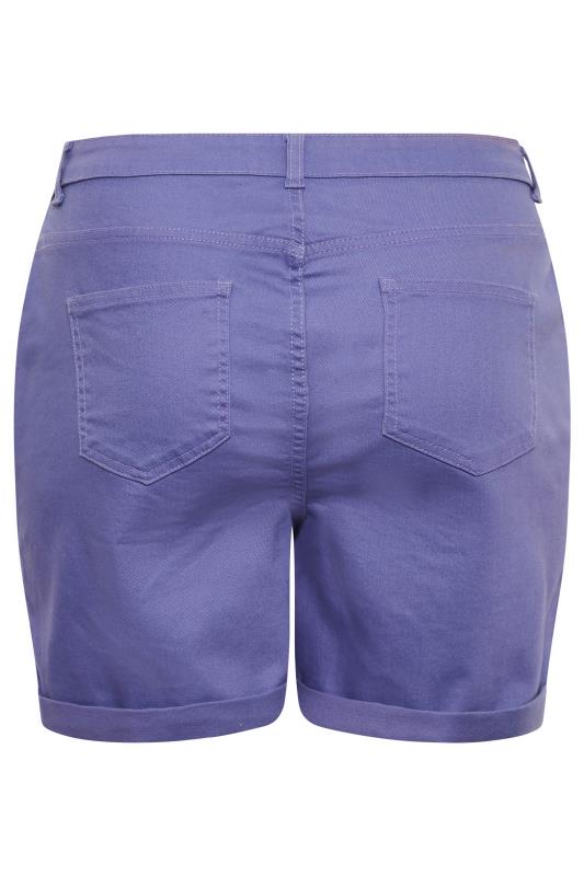 YOURS Plus Size Purple MOM Denim Shorts | Yours Clothing 5