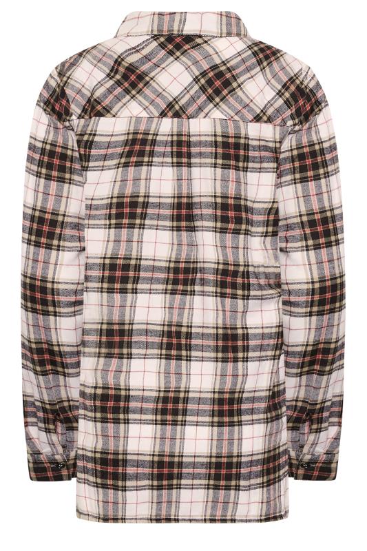 LTS Tall Beige Brown Checked Shirt 7