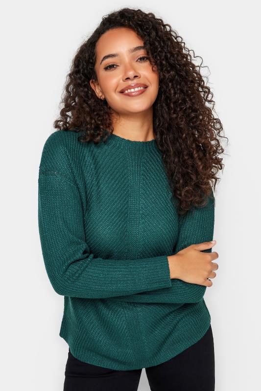 M&Co Teal Green Funnel Neck Knitted Jumper | M&Co 4