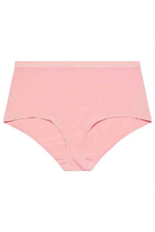 YOURS Plus Size 5 PACK Pink & Yellow Pastel Full Briefs | Yours Clothing 4