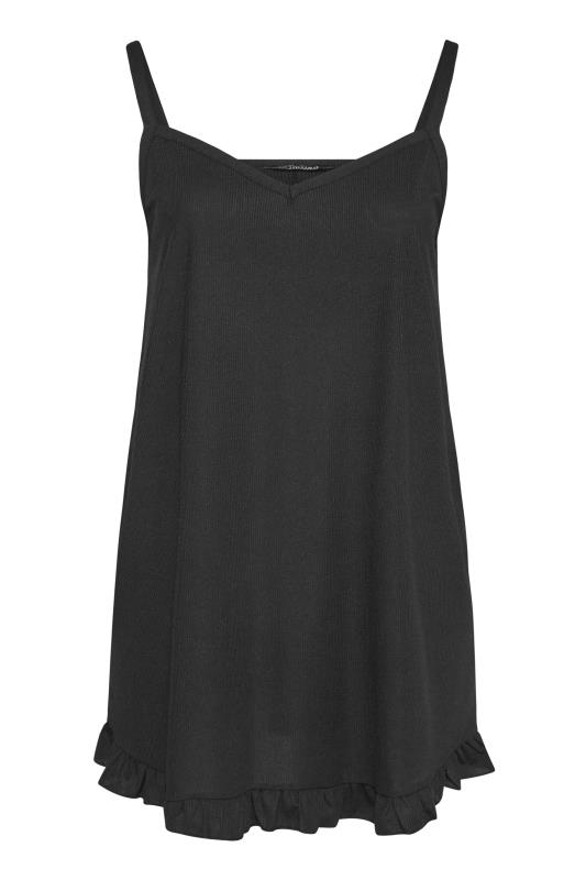 LIMITED COLLECTION Black Ribbed Nightdress_F.jpg