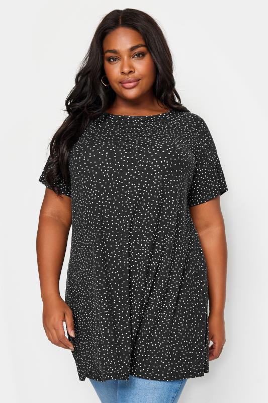  Grande Taille YOURS Curve Black Spot Print Top
