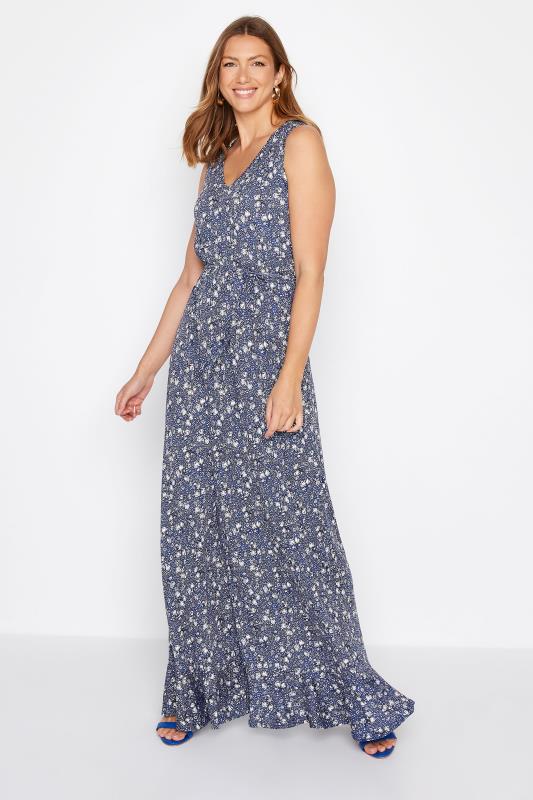 LTS Tall Women's Blue Floral Maxi Dress | Long Tall Sally 1