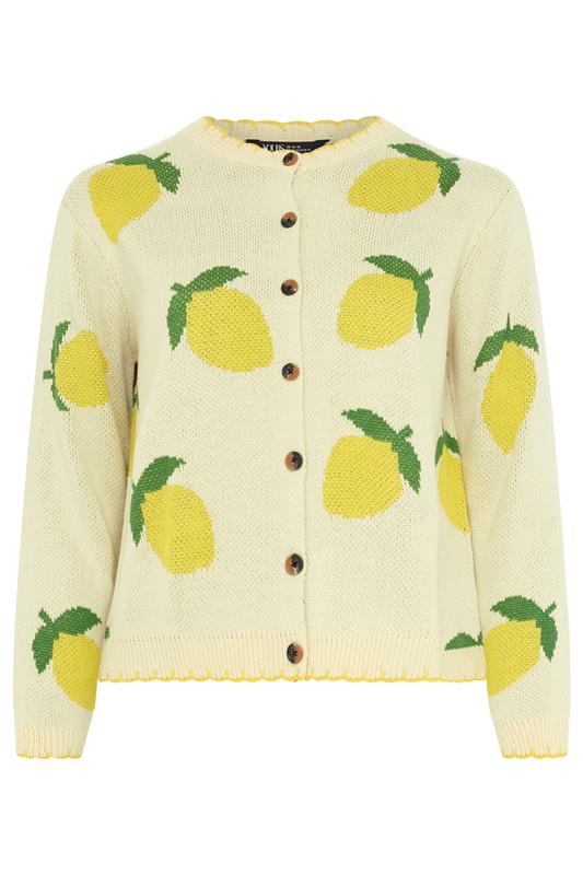 YOURS Plus Size Yellow Lemon Cardigan | Yours Clothing 5
