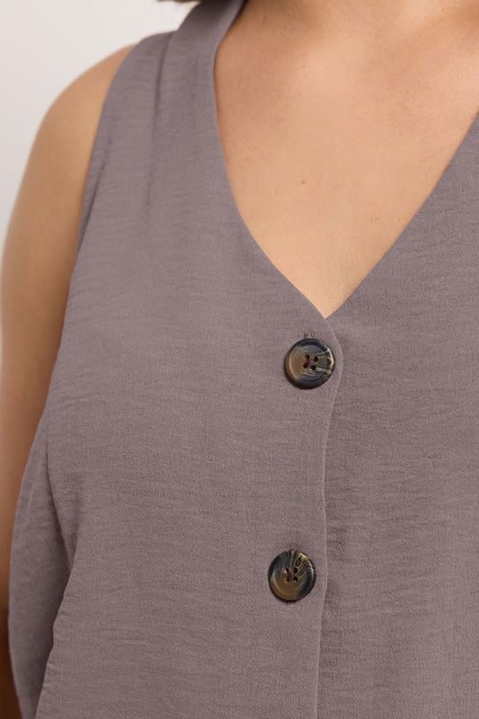 YOURS Plus Size Light Purple Waistcoat | Yours Clothing 4