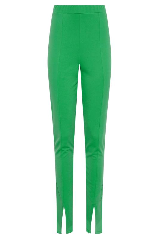 LTS Tall Bright Green Split Front Slim Trousers 4