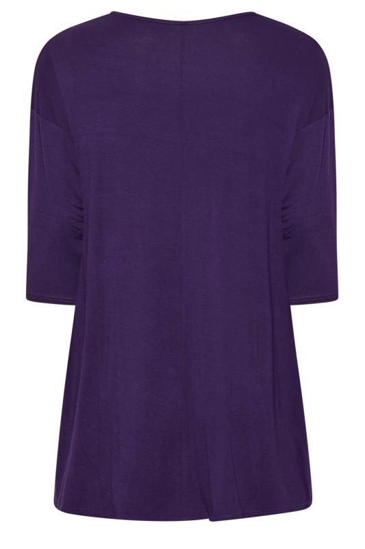 LIMITED COLLECTION Curve Purple Foil Leopard Print Oversized T-Shirt 7