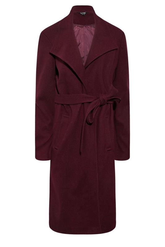 LTS Tall Burgundy Red Wrap Coat 6
