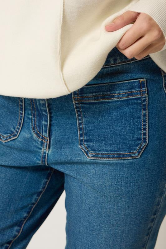 M&Co Blue Front Pocket Flare Jeans | M&Co 5