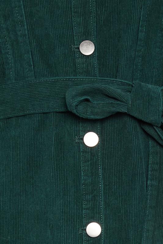 LTS Tall Womens Dark Green Cord Button Down Midi Dress | Long Tall Sally  5