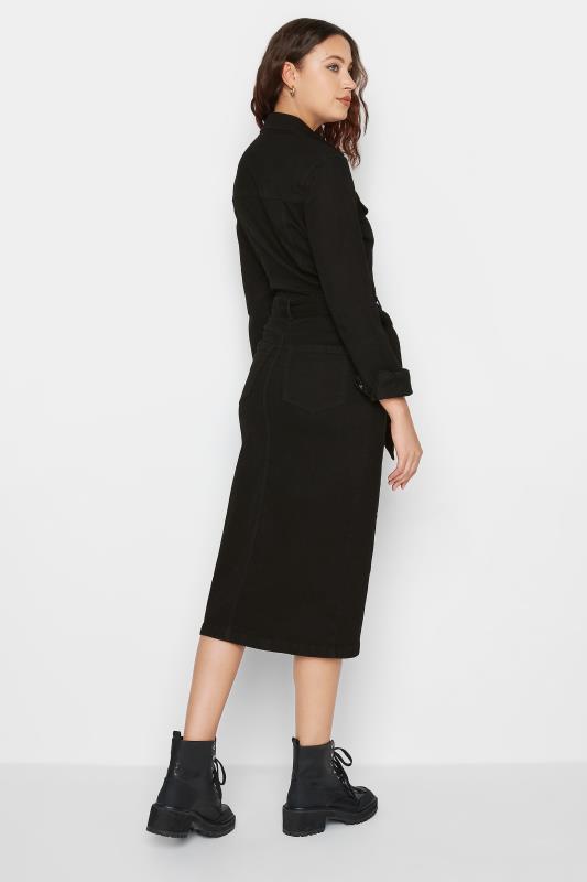 LTS Tall Womens Black Denim Button Through Dress | Yours Clothing  3