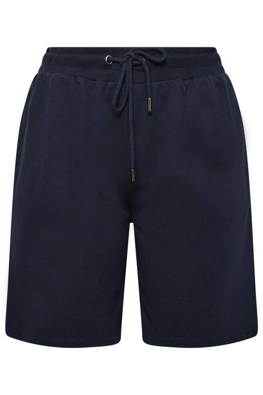 YOURS Plus Size Curve Navy Blue Jogger Shorts | Yours Clothing  5