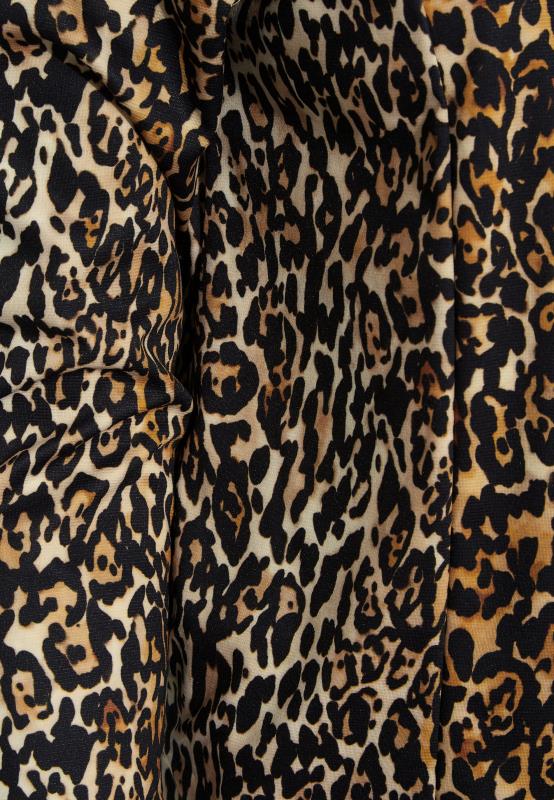 Plus Size Brown Leopard Print Longline Blazer | Yours Clothing 5