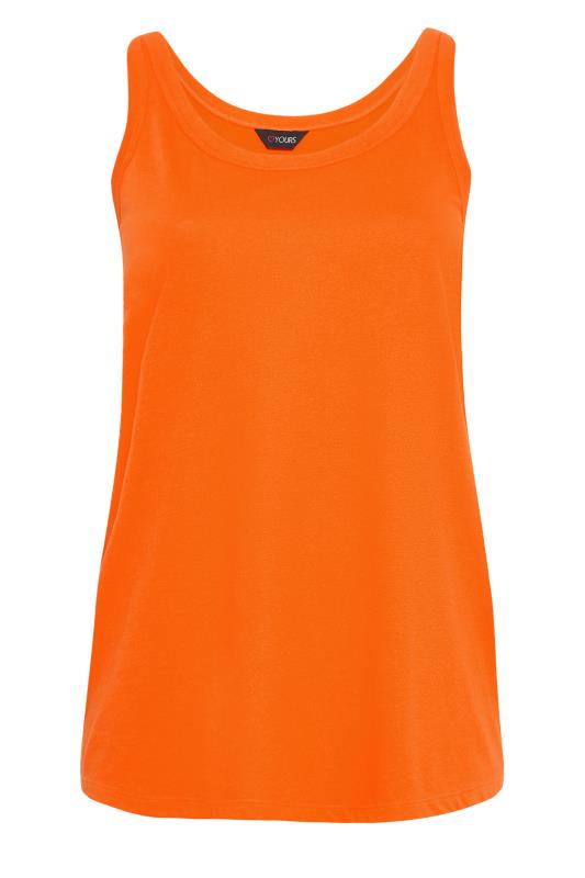 Plus Size Orange Vest Top | Yours Clothing 5