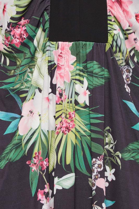 YOURS LONDON Plus Size Black Tropical Print Maxi Dress | Yours Clothing 5