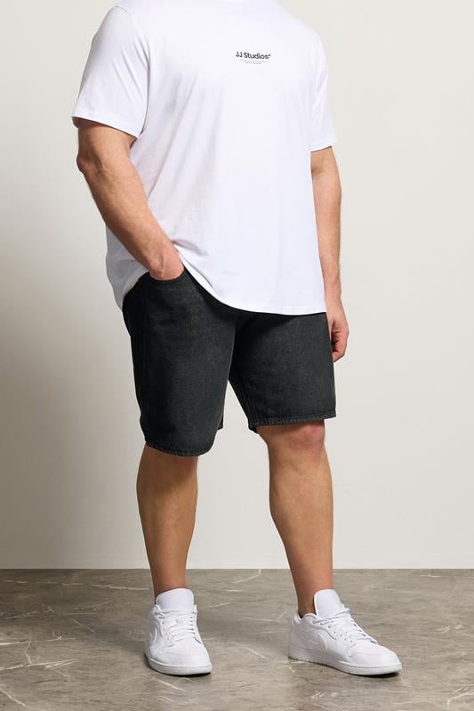 JACK & JONES Big & Tall Grey Denim Shorts
