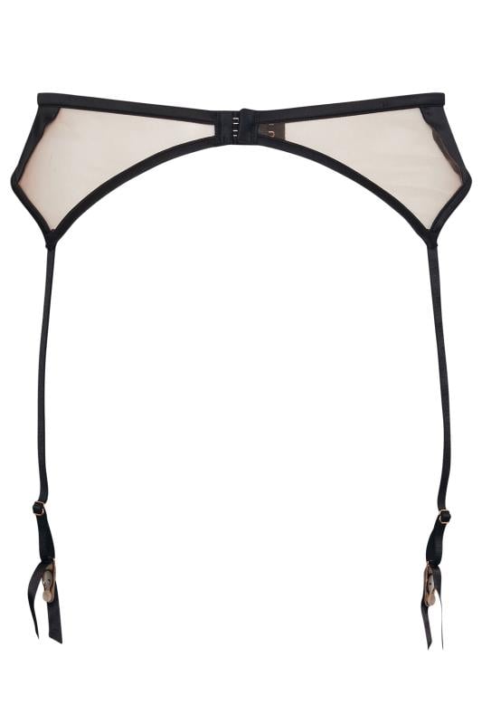 PLAYFUL PROMISES Black Ramona Suspender Belt | Yours Clothing 6