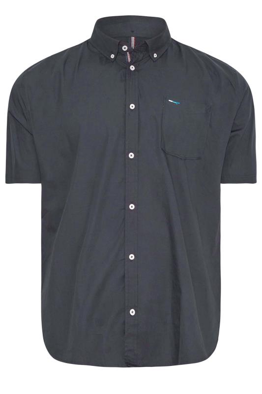 BadRhino Big & Tall Navy Blue Cotton Poplin Short Sleeve Shirt 2