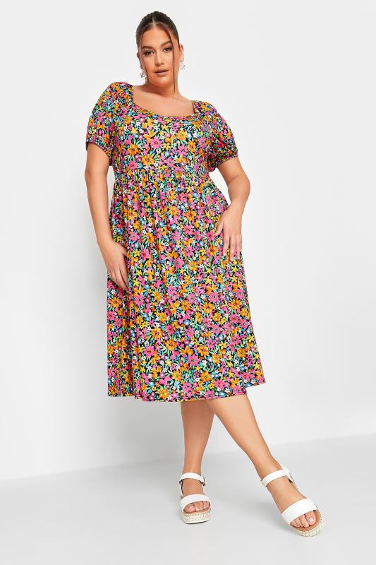 LIMITED COLLECTION Curve Plus Size Yellow Floral Midaxi Dress | Yours ...
