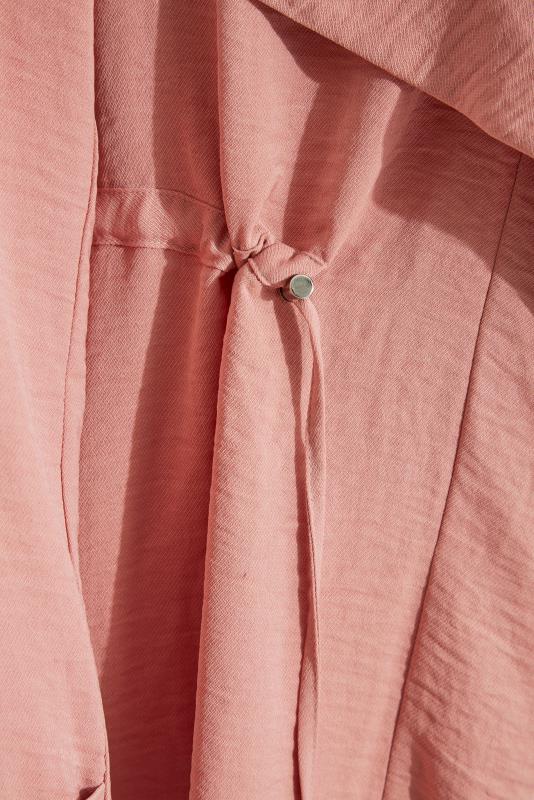 Plus Size Dusky Pink Waterfall Jacket | Yours Clothing 5