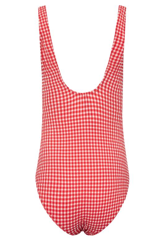 LTS Tall Women's Red Gingham Belted Swimsuit | Long Tall Sally 7