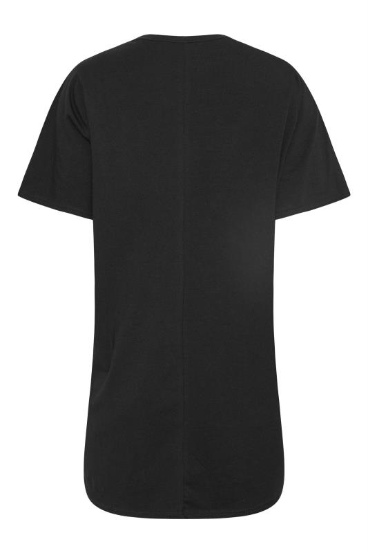 Petite Black Oversized T-Shirt Dress 7